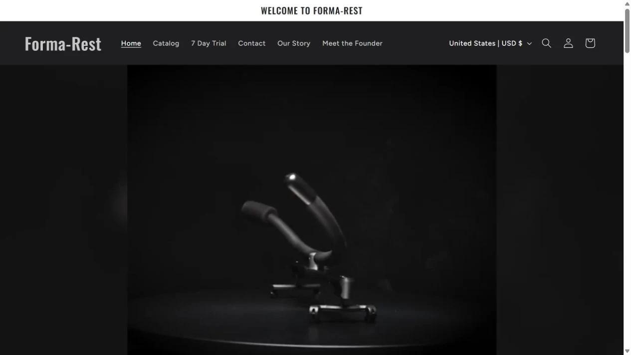 Forma-Rest: Violin shoulder rest storefront with product photographs
